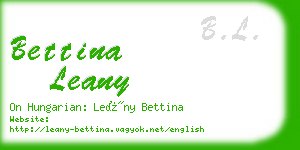 bettina leany business card